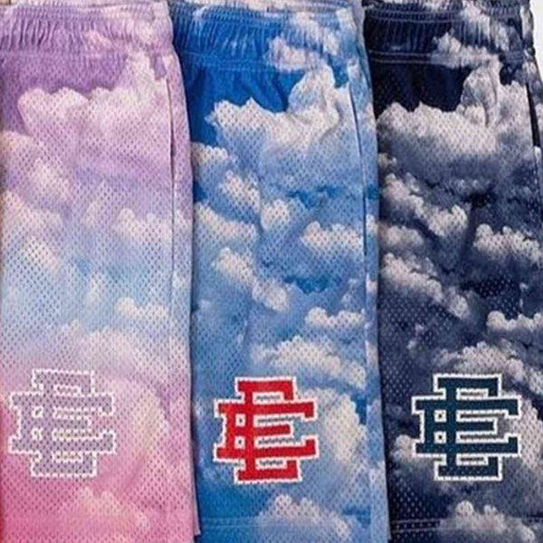 

eric emanuel ee basic short newyork city skyline men's shorts fashion fitness exercise breathable mesh casualjogging beach football spo, White;black