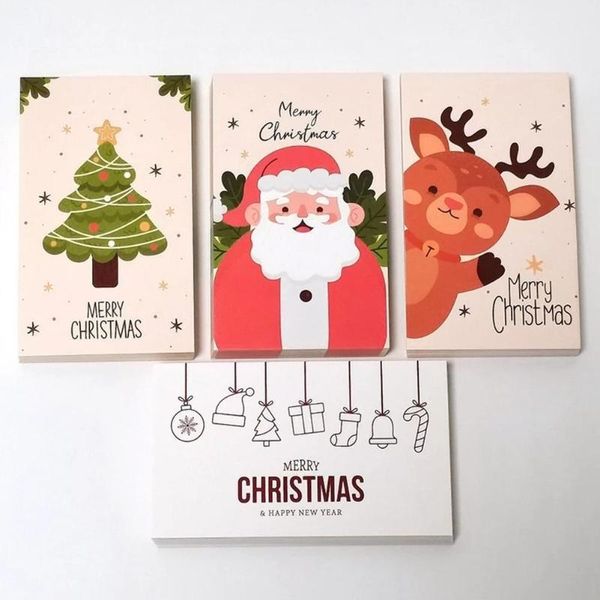 

greeting cards 50pcs gift merry christmas card for year with envelope and tree stickers cute design