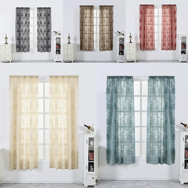 

curtain & drapes geometric modern window sheer voile panels for living room the bedroom kitchen blinds treatments draperies