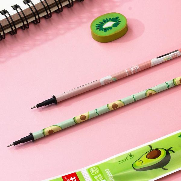 

gel pens erasable black ink refills - kawaii stationary office school supplies