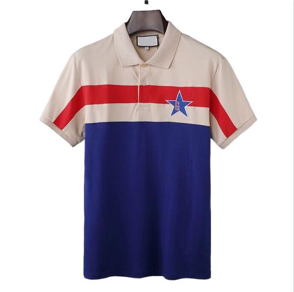 

2022 men's polo golf shirt tennis striped short sleeve sports & outdoor casual daily sporty collar white british style red navy blue, White;black