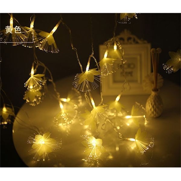 

led fiber romantic color flash string set festive rose lighting decorative lamp