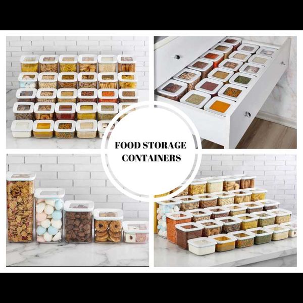 

storage bottles & jars 12 pc airtight containers bpa plastic cereal for kitchen pantry organization and different