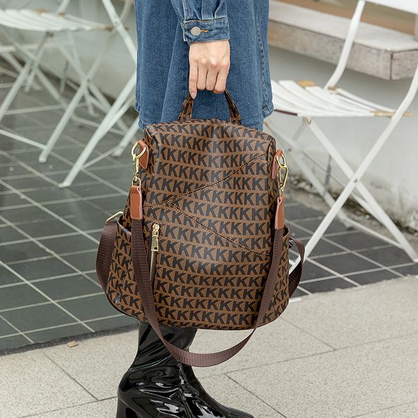 

fashion print ladies bags trend new 2022 new large capacity anti-theft backpack travel bag casual handbags