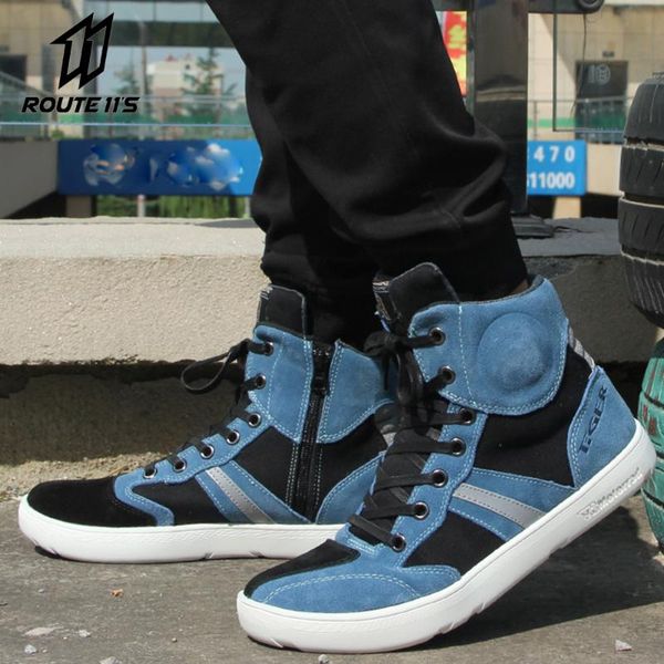 

motorcycle footwear blue boots men botas moto casual shoes motocross riding racing size 39-45