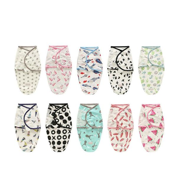 

1pc printing cotton baby swaddle cartoon soft cute born blankets receiving blanket bedding infant sleeping bag for 0-6 months & swaddling