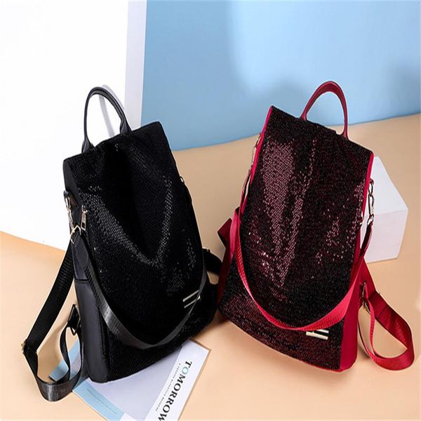 

backpack fashion shiny women large capacity multifunctional shoulder bag