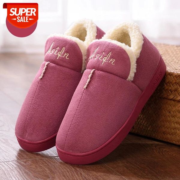 

keep warm antiskid plush couple winter boots women platform thermal fur inside snow boots woman waterproof home shoes #hz3f, Black
