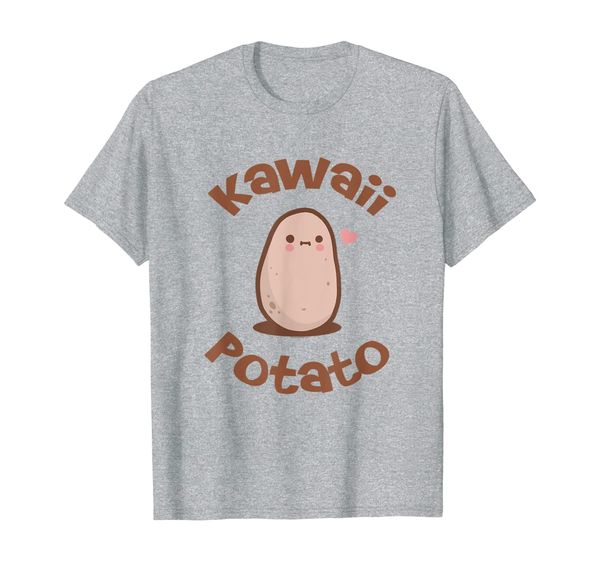 

kawaii potato anime t-shirt, White;black