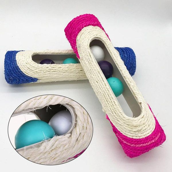 

cat toys toy scratcher rolling tunnel sisal ball trapped with 3 for interactive training scratching drop