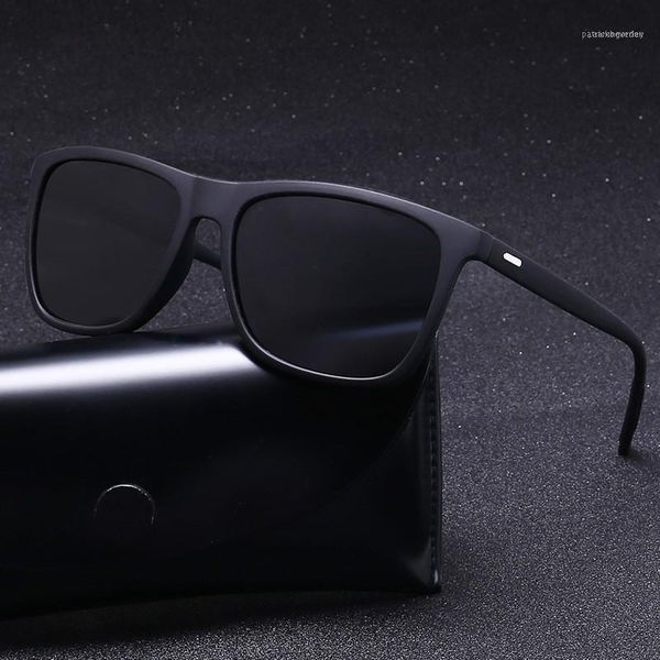 

sunglasses 2021 classic polarized men's brand design personality rivet glasses legs fashion trend driving square sunglasses1, White;black