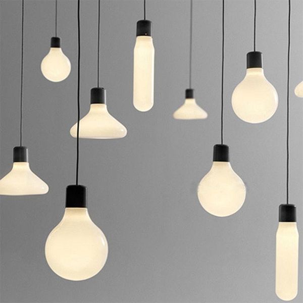 Moderne Anhänger Lichter Milch Weiß Glas Nordic LED Lampe Wohnzimmer Dekor Hängen Lampen Nacht Leuchte Hause E27 Leuchte