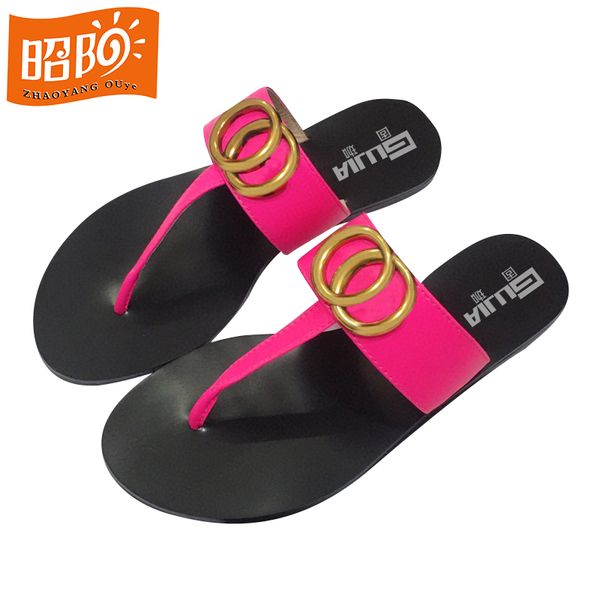 

italy 2022 spring and summer new leather herringbone slippers pink bright trend fashion design comfortable non slip design sandals, Black