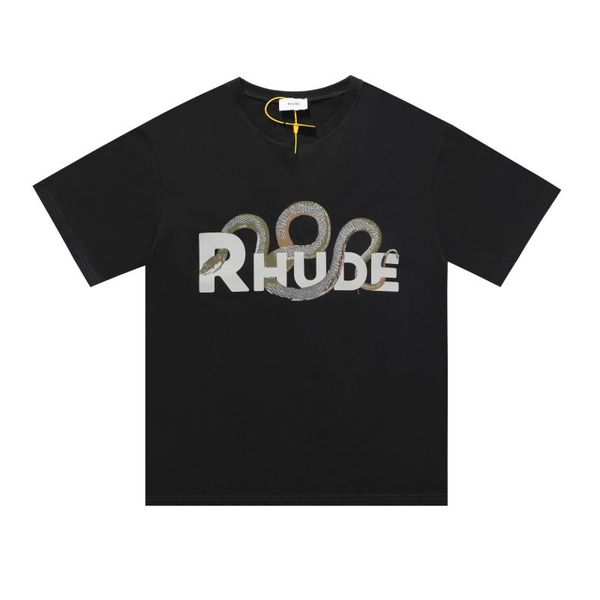 

men's t-shirts men women 1:1 t shirt heavy fabric snake bone print tee vintage t-shirt, White;black
