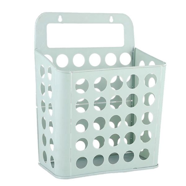 

solid sundries plastic laundry basket saving space foldable organizer wall mounted bathroom household storage living room bags