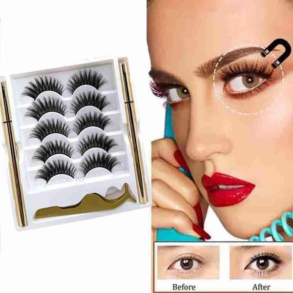 

false eyelashes 25mm mink eyelash mascara tweezer set waterproof long curling thick adhesive self eyeliner lasting l8k9