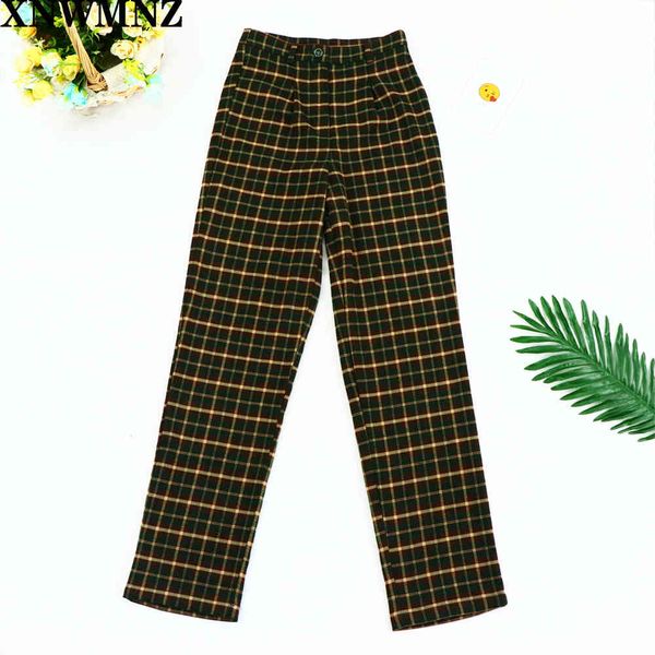 

women 90s vintage retro plaid tilden pants harajuku fashion straight pant women trousers streetwear bm girls checkered sweatpant 210510, Black;white