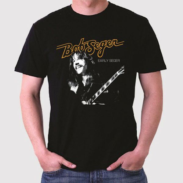 

New Bob Seger Early Seger Men's Black T-Shirt Size S to 3XL, White;black