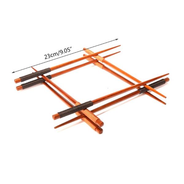

chopsticks 3 pcs spoon fork wooden tableware set with portable cloth pack dropship