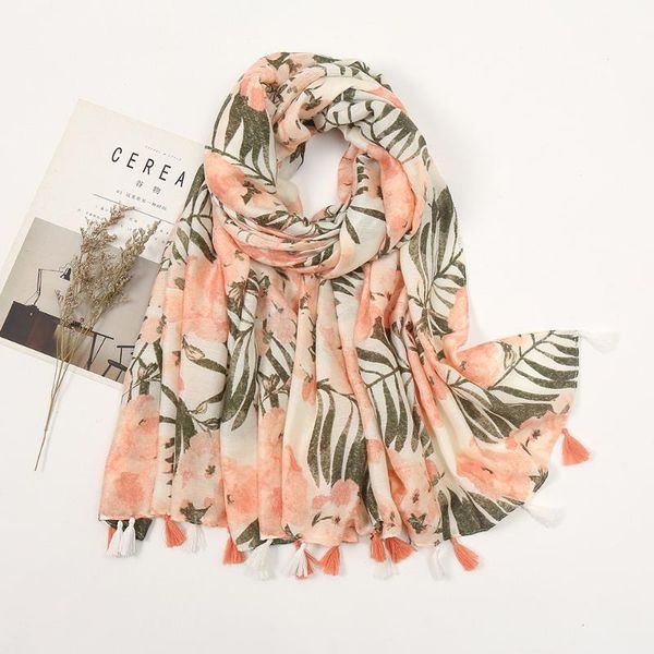 

scarves fashion leaf pattern tassel shawl scarf beach sunscreen shawls neckerchief autumn winter foulards muslim hijab, Blue;gray