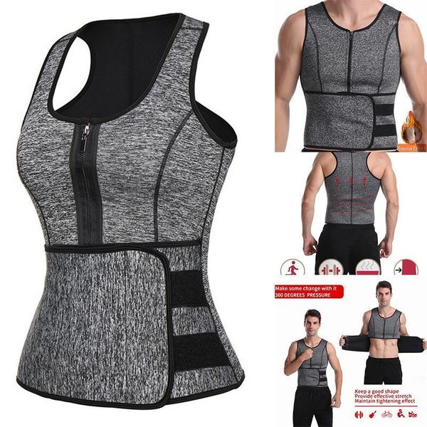 

yoga outfit waist trainer vest slim corset neoprene sauna tank zipper weight loss body shaper shirt shapewear for women