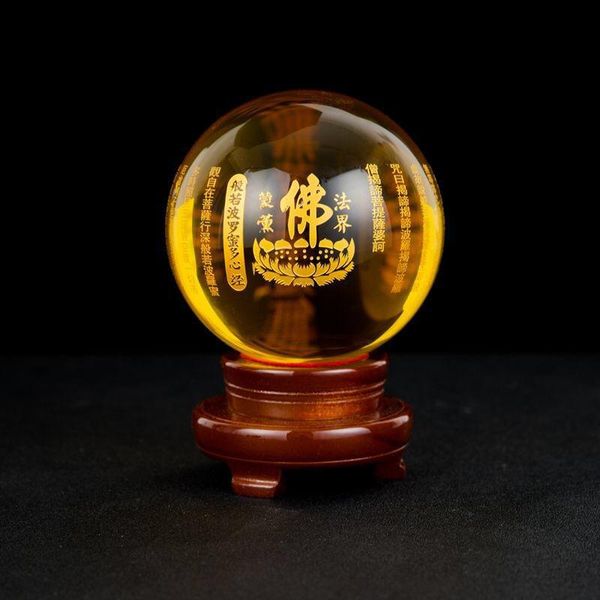 

decorative objects & figurines buddhism crystal crafts prajna paramita heart sutra glass ball fengshui ornaments l creative sculpture home d
