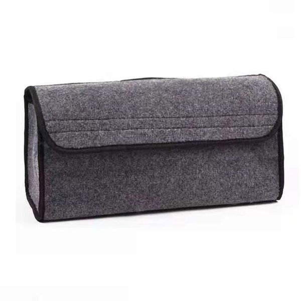 

car organizer p82b storage bag cargo container box soft felt tidying holder multi-pocket styling