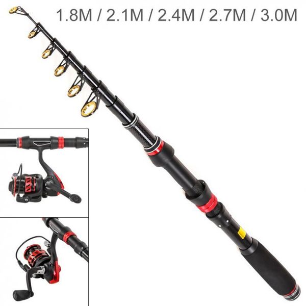 

1.8m 2.1m 2.4m 2.7m 3.0m carbon fiber fishing rod lure ultrashort pole boat rods
