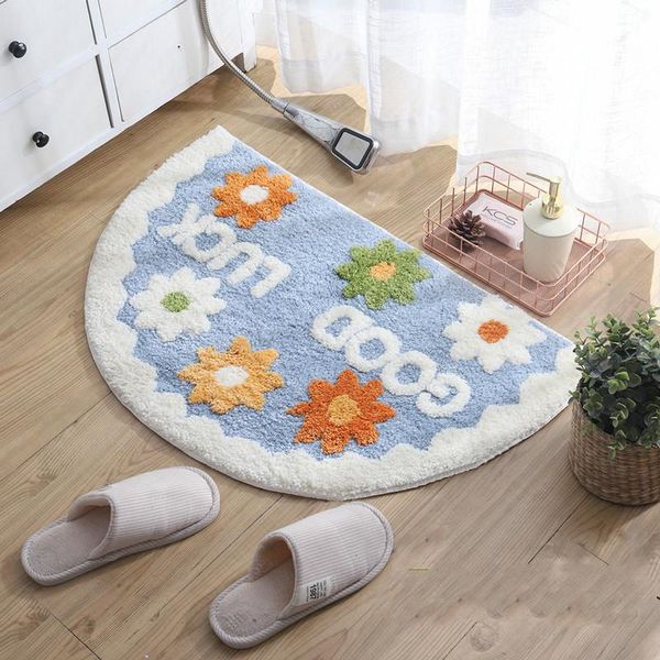 

carpets modern minimalist creative pastoral fresh door non-slip mat absorbent toilet carpet home bedroom bathroom lx123005