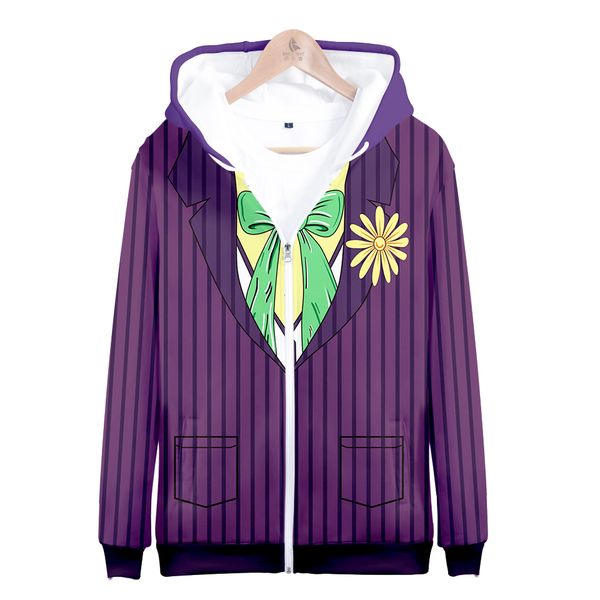 

clown character service 3d new joker sweatshirts men brand hoodies zipper hoodie hip hop male casual tracksuits clothes, Black