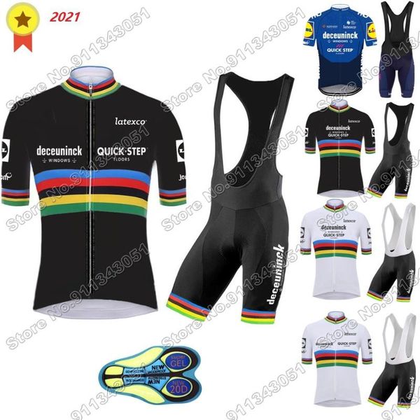 

quick step cycling clothing men's world jersey set race road bike suit bicycle bib shorts maillot cyclisme racing sets, Black;blue
