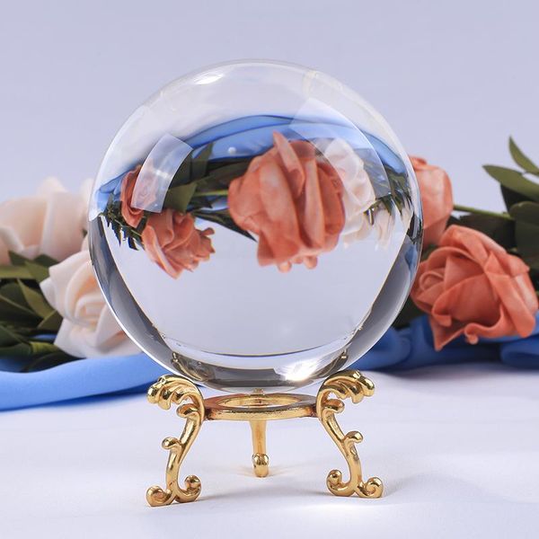 

decorative objects & figurines 6/7/8cm pography crystal ball fengshui divination quartz glass ornament travel take pictures table decor home