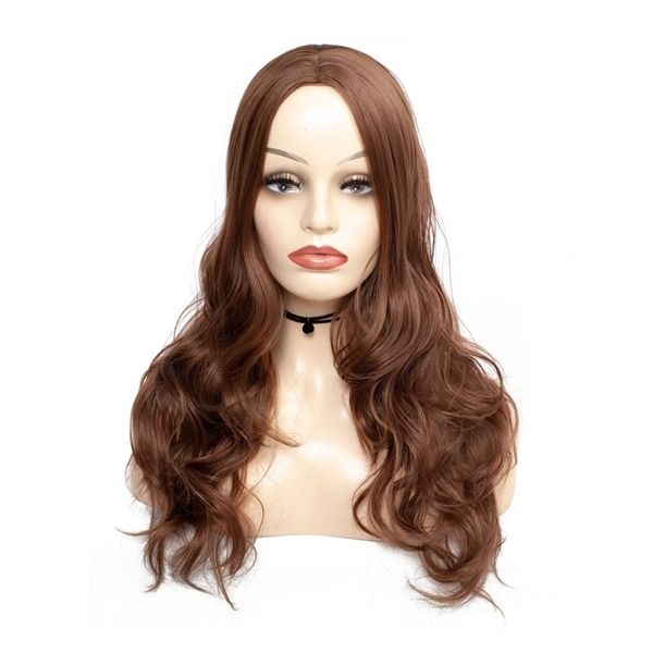 

long bangs, ww1-10# with hair, big waves, fluffy curly wig head cover, Black