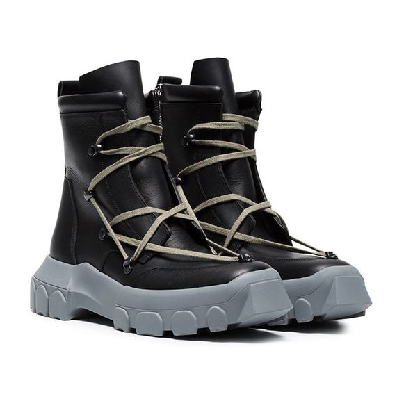 

designer shoes warm mens winter boots thick sole man boots shoes high street military boots 21#40/10e50, Black