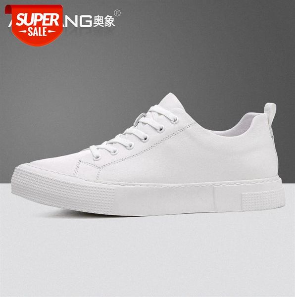 

aoxiang casual leather shoes men's korean sports all-match white #pd5u