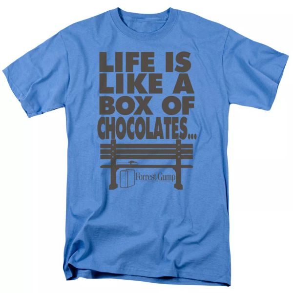 

forrest gump life t-shirt sizes s-3x new, White;black