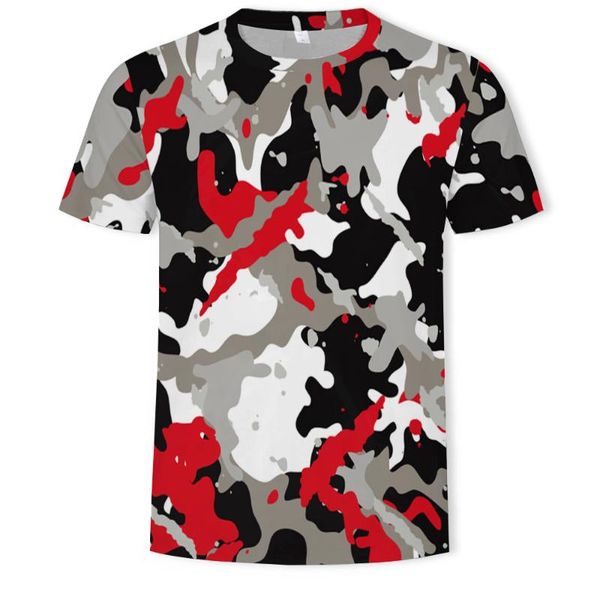 

men's t-shirts camiseta de camuflaje militar para hombre, informal con estampado 3d, ropa talla asiÃ¡tica, s-6xl, venta directa f, White;black