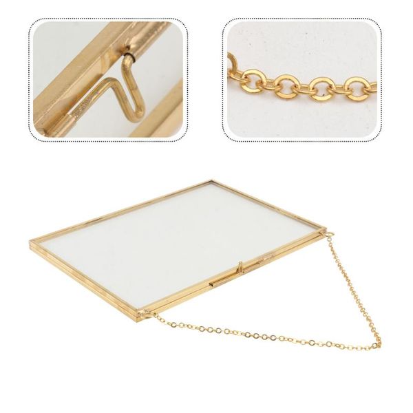 

frames 1pc retro glass artwork po frame metal simple style