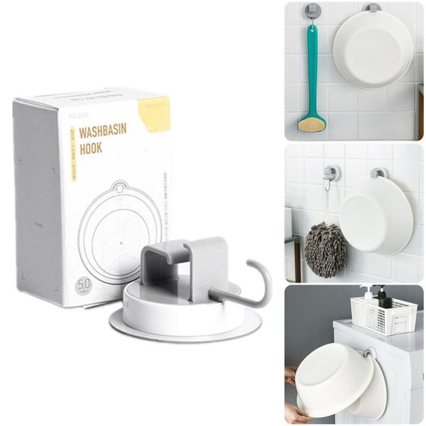 

hooks & rails wall hook self-adhesive washbasin holder no drilling punch-bathroom storage accessories organizer wash basins rack hanger