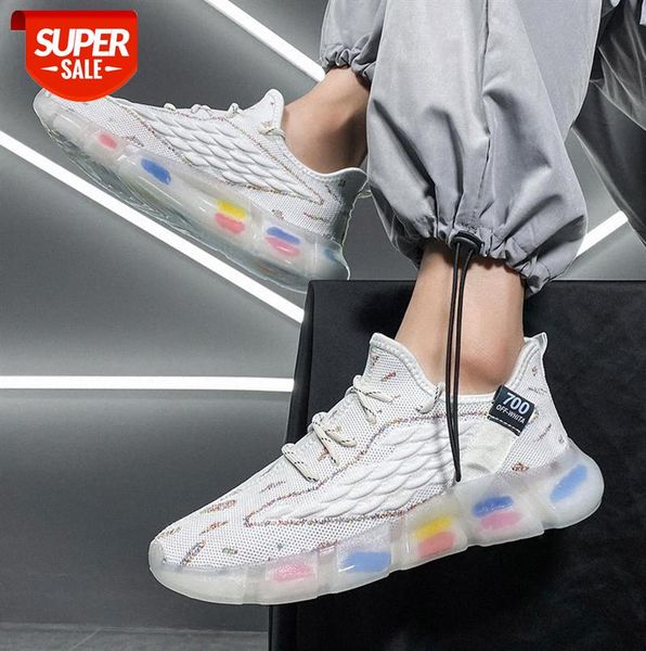 

men's flying shoes breathable mesh rice flower lace-up casual sneakers #mb8n