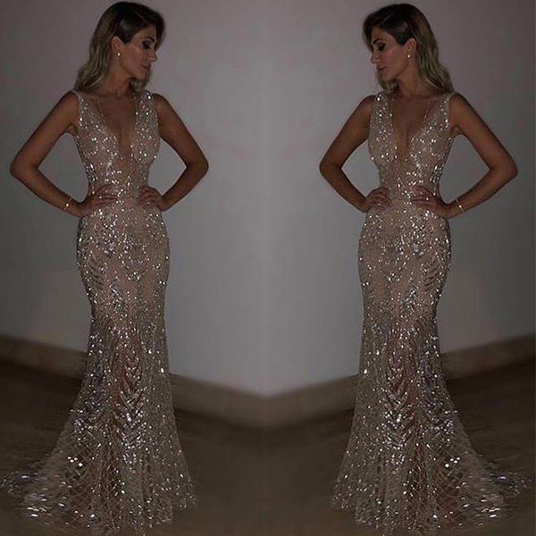 

luxury backless women dress bling sequins appliqued party ankle-length girl casual dresses, Black;gray