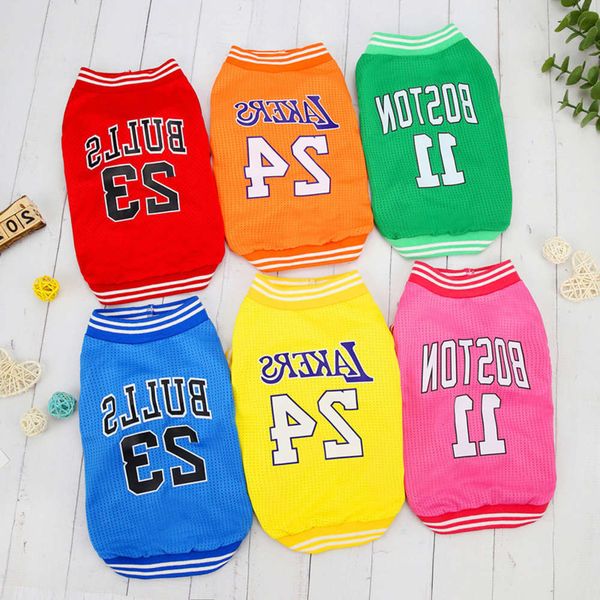 

pet breathable mesh sports vest teddy bear thinner spring and summer dog clothing