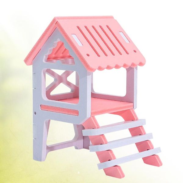 

small animal supplies wooden hamster house sleeping playing toy syrian nest pet (random color)