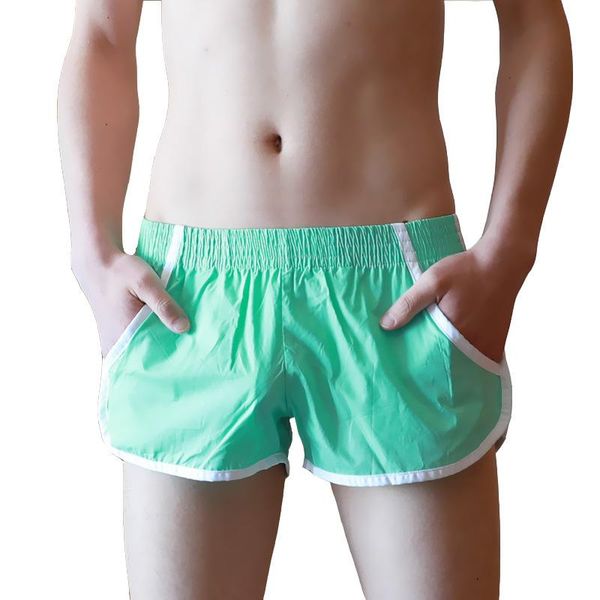 

men loose boxer shorts lingerie boxers underwear home wear sleepwear cotton breathable solid color underpants, Black;white