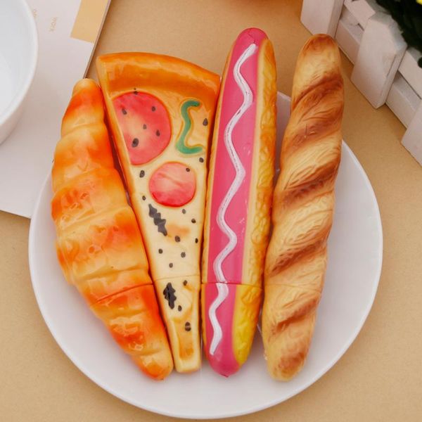

funny pizza ball pen creative simulation bread ballpoint pens stationery canetas escolar material office writing school supplies, Blue;orange