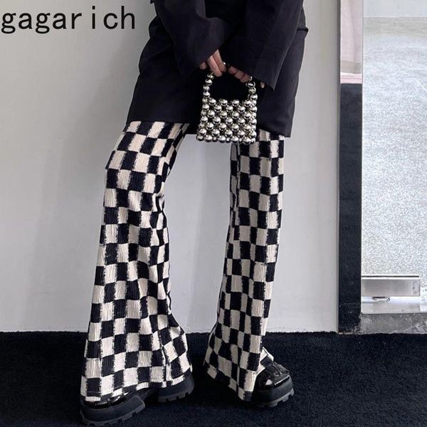 

women's pants & capris gagarich checkerboard 2022 spring autumn korean drape all-match loose thin trend straight high-waisted wide-leg, Black;white