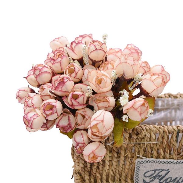 

decorative flowers & wreaths 2/5bunch mini silk peony artificial rose flower bouquet small bud roses bract diy wedding for home xmas party d