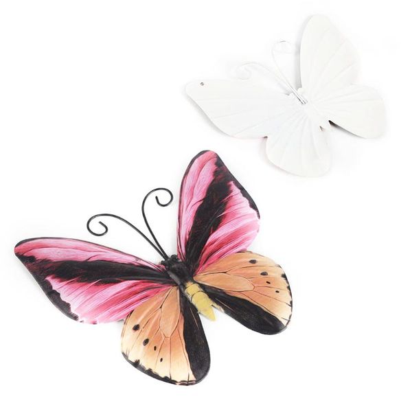 

decorative objects & figurines 3pcs craft simulation wall art sculpture bedroom iron butterfly indoor outdoor living room garden office with