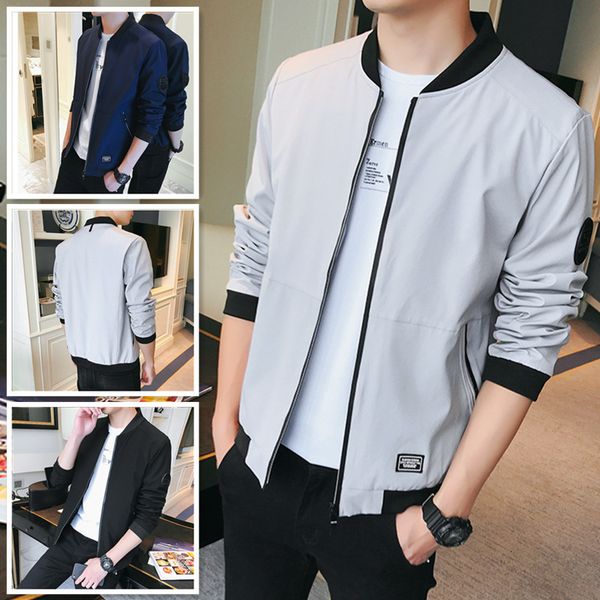 

coat men's 2021 spring and autumn baseball jacket, Black;brown