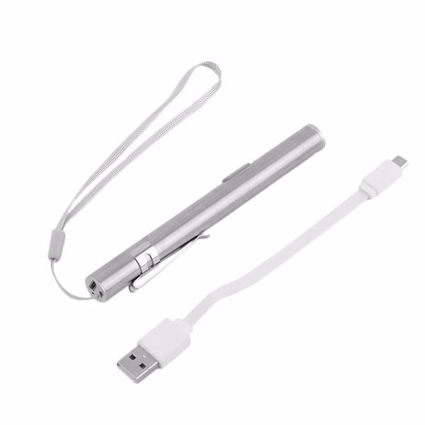 

flashlights torches creative usb rechargeable led powerful mini torch waterproof design pen hanging with metal clip 2021 sale